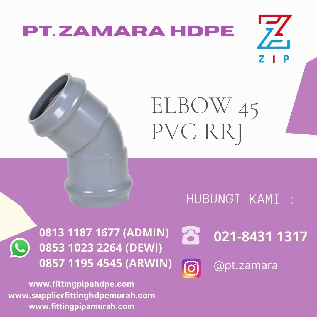 Elbow 45 PVC RRJ