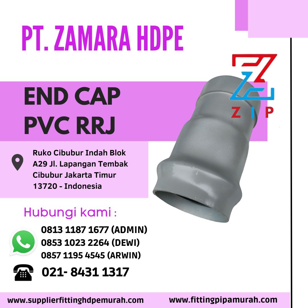 Fitting End Cap PVC RRJ